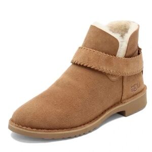 UGG Australian McKay Tan Suede - Faux Fur Shearling Lined Ankle Booties / Boots